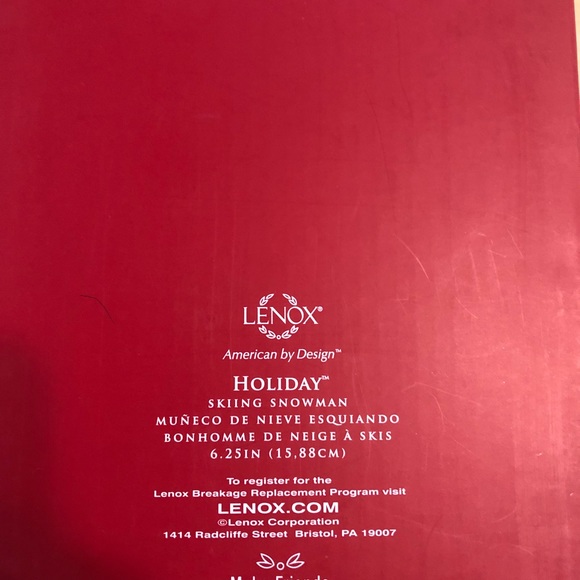 Lenox 2014 Annual Christmas Holiday Skiing Snowman Figurine - Picture 6 of 6